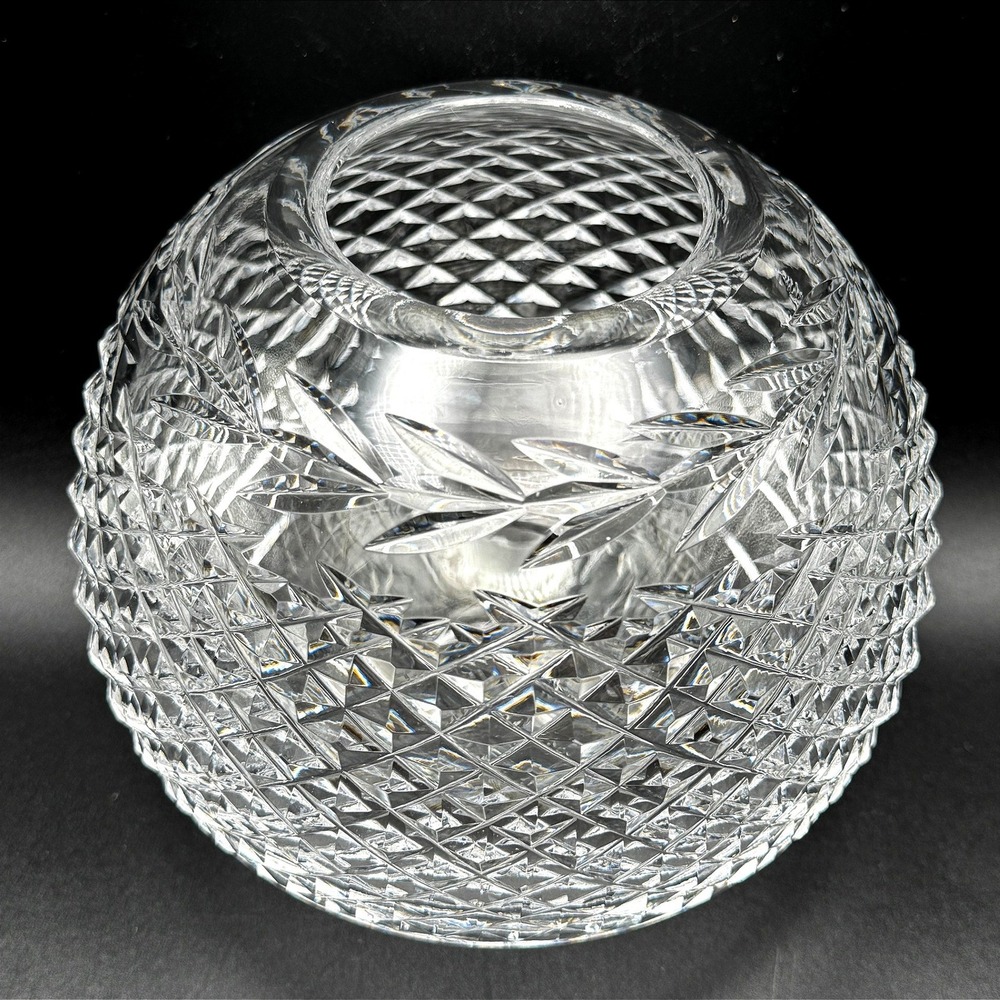 Vintage Waterford Lismore Rose Bowl Cut Crystal Centerpiece Gothic Mark Ireland - Picture 10 of 13